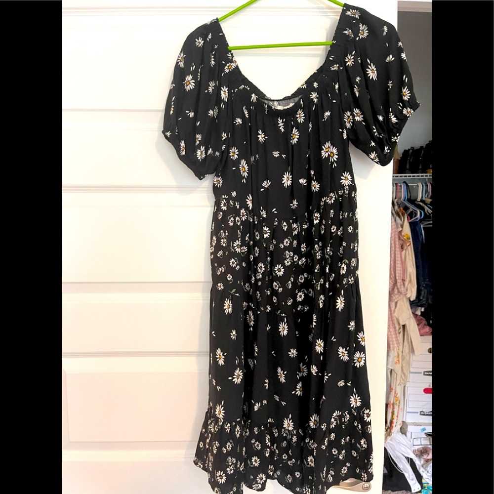 Like new black daisy off the shoulder dress.
